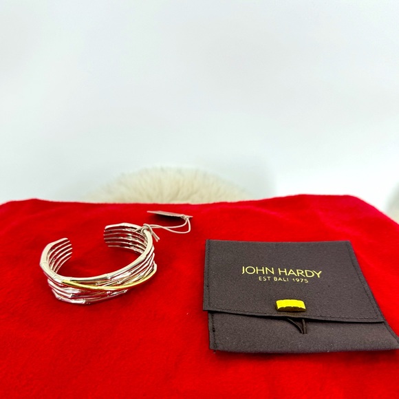 John Hardy Bamboo Flex Cuff Sliver/ Gold - Picture 10 of 10